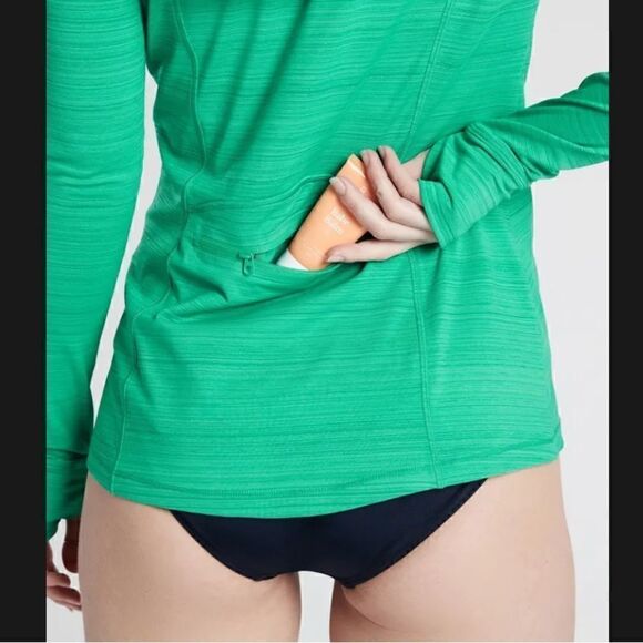 ATHLETA Crosscurrent UPF Jacket High Teal Green Women’s Size Medium Petite - Picture 4 of 9